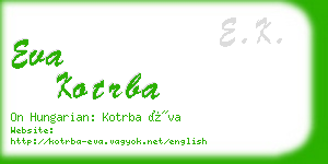 eva kotrba business card